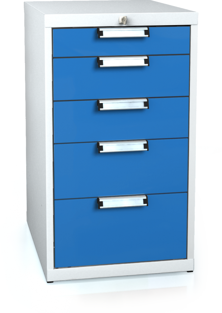 Universal cabinet for workbenches 840 x 480 x 600 - 5x drawer